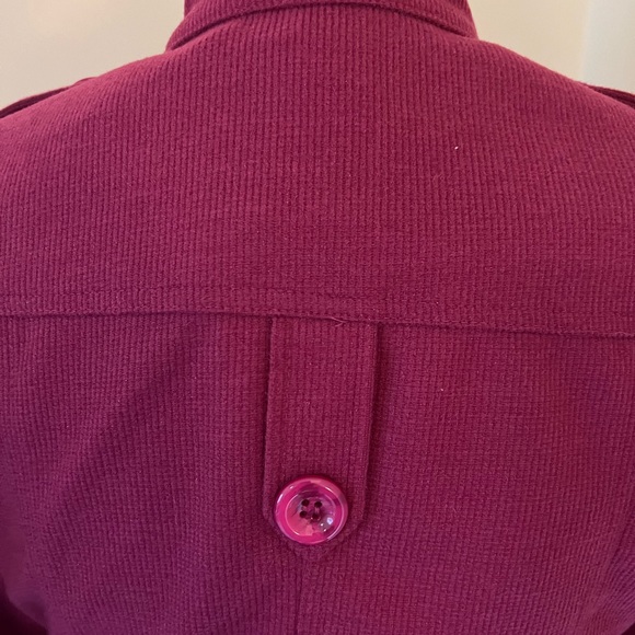 Marloca Raspberry Button Down NEW Size Large Gorgeous Lined Jacket belted - Picture 7 of 16